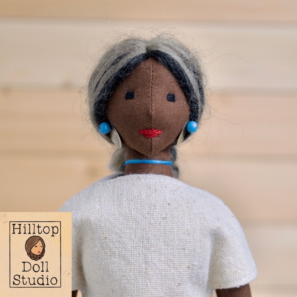 Fabric Doll "Edith" Handcrafted Textile Cloth Heirloom Primitive Doll